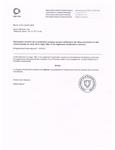 The Letter of Approval and Grant Protection of Mother Foundation Mark by Swiss Federal Institute of Intellectual Property